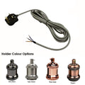Pre-wired Cord Sets 4m Of Fabric Cable Pendant Light Holder
