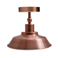Polished Semi Flush Mount Ceiling Light Metal Cage Pendant Lighting Lamp Fixture - Vintagelite