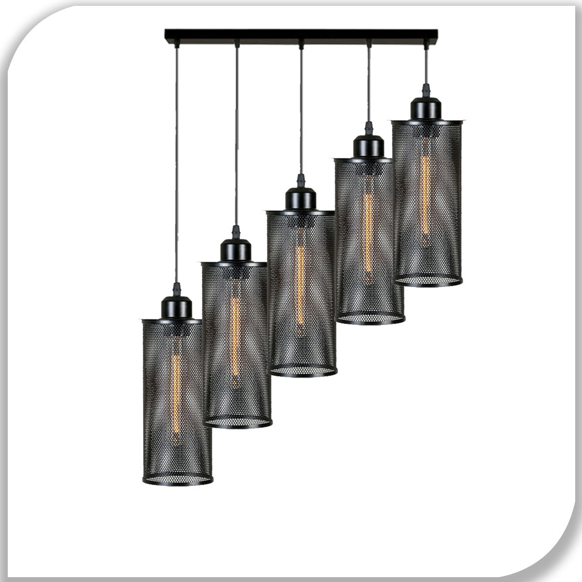 Vintage Drum Metal Cage Lampshade Ceiling Pendant Light