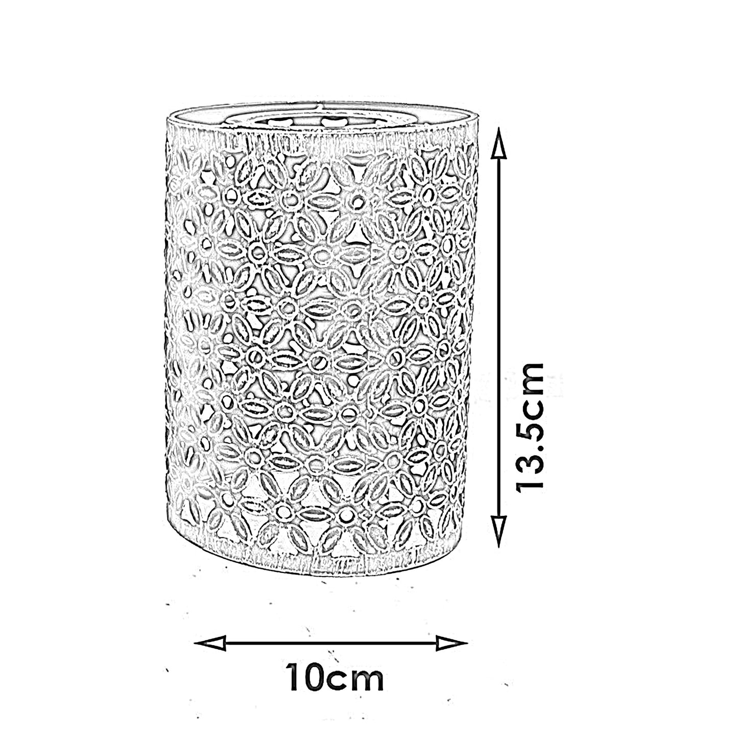 Size of Iron Cage Wall Lamp Holder