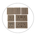 Screwless Textured Gold Light Modern Switches & Socket