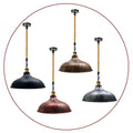 Vintage Industrial Big Barn Metal Shade Hanging Pendant Light