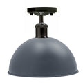 Vintage Ceiling Light Modern Grey Dome Pendant Lampshade~1942 - Vintagelite