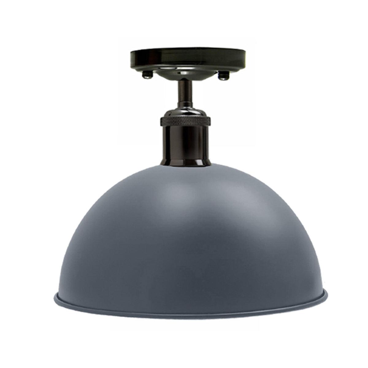 Vintage Ceiling Light Modern Grey Dome Pendant Lampshade~1942 - Vintagelite