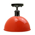 Vintage Ceiling Light Modern Orange Dome Pendant Lampshade~1940