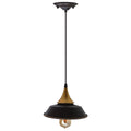 Vintage Ceiling Pendant Light Lamp Shade Bowl Shape Black - Vintagelite