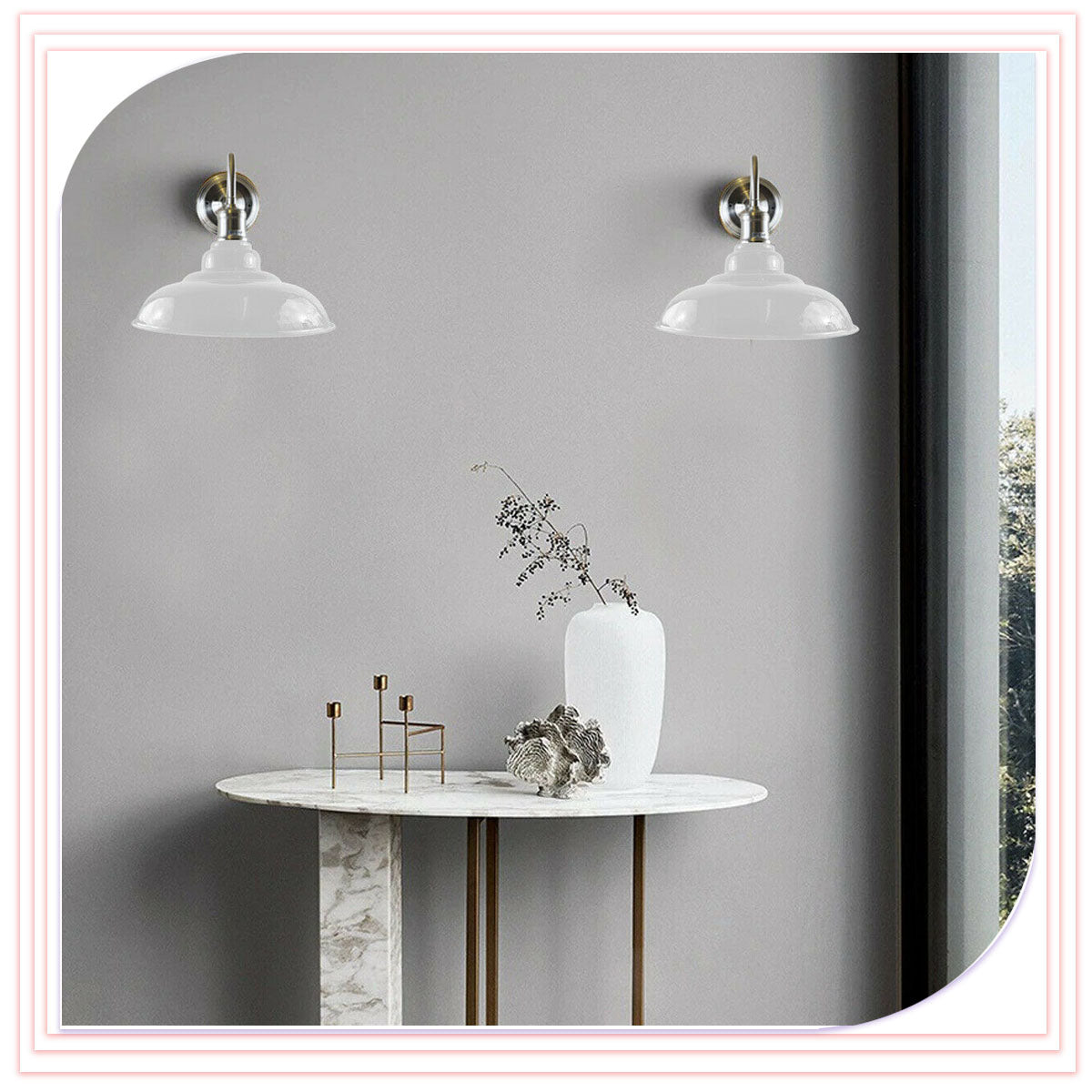 Modern White Swan Neck Metal Wall Sconces -Stylish Wall Light-Application image