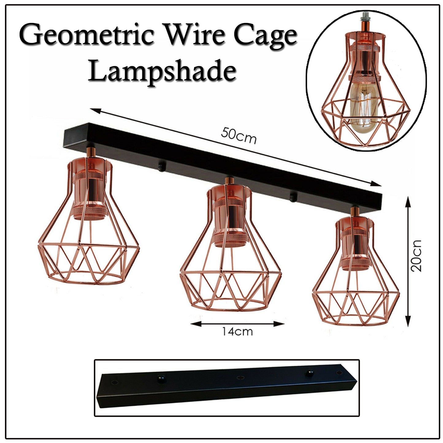 Wire Cage Lampshade Metal Pendant Light - Vintagelite