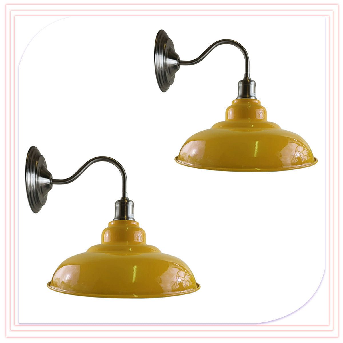 Modern Yellow Swan Neck Metal Wall Sconces -Stylish Wall Light