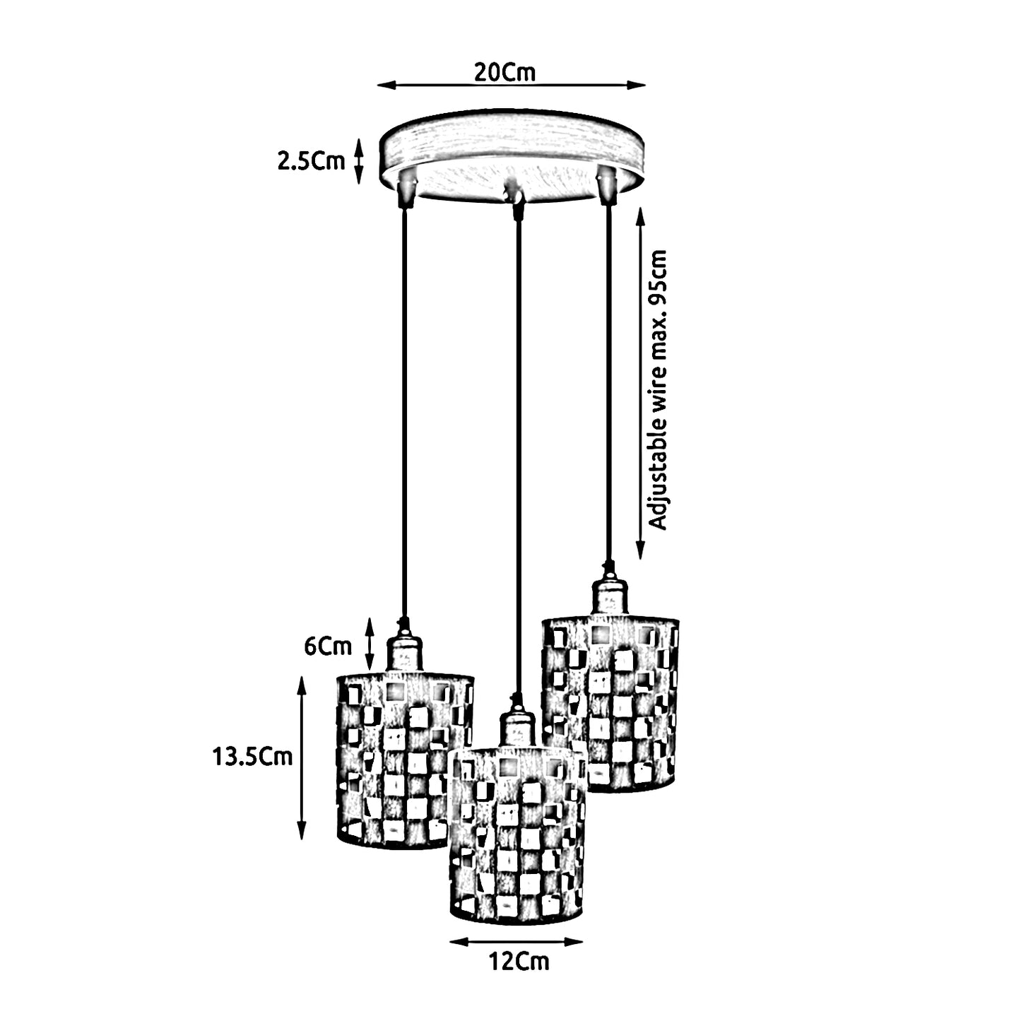 contemporary ceiling lights size