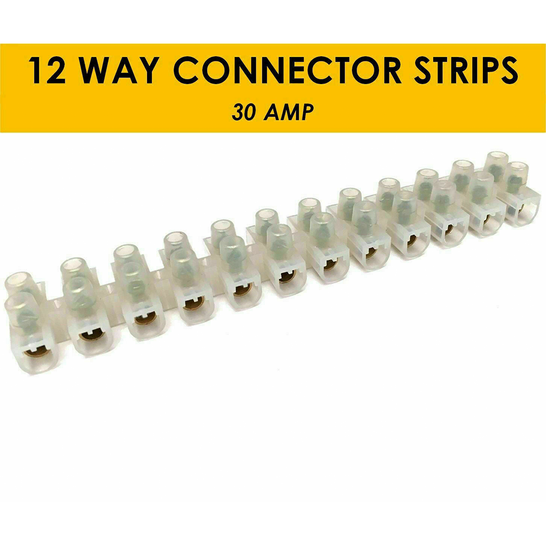 12 way connector strip 5A electrical choc block wire terminal connection~2030 - Vintagelite