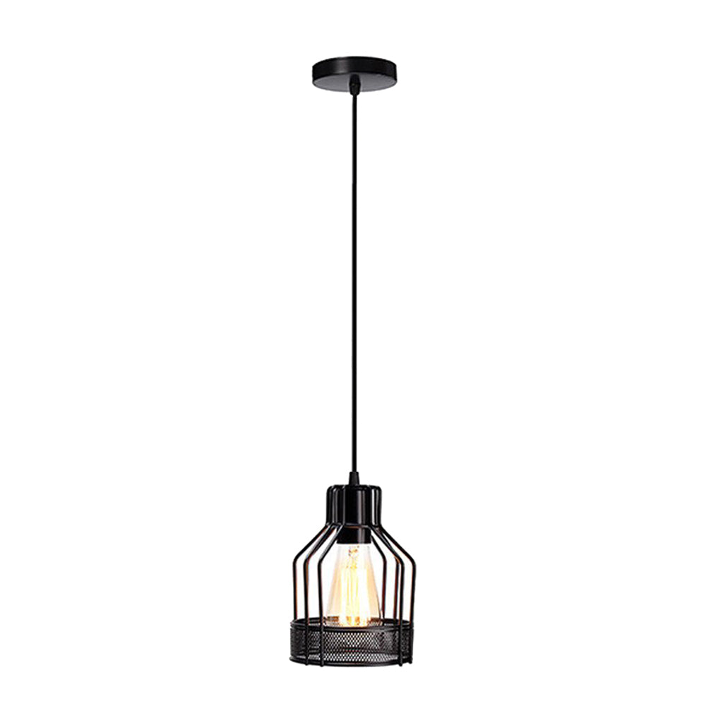 Guard Light Wire Ceiling Industrial Black Chandelier Pendant - Vintagelite