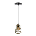 Vintage Ceiling Hanging Pendant Brass Lamp Wire Cage - Vintagelite