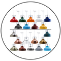 Vintage Retro Hanging Metal Various Colour Pendant Light