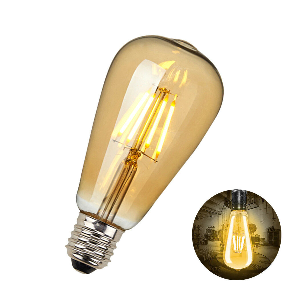 LED ST64 E27 8W Dimmable Globe Industrial Vintage Bulb - Vintagelite