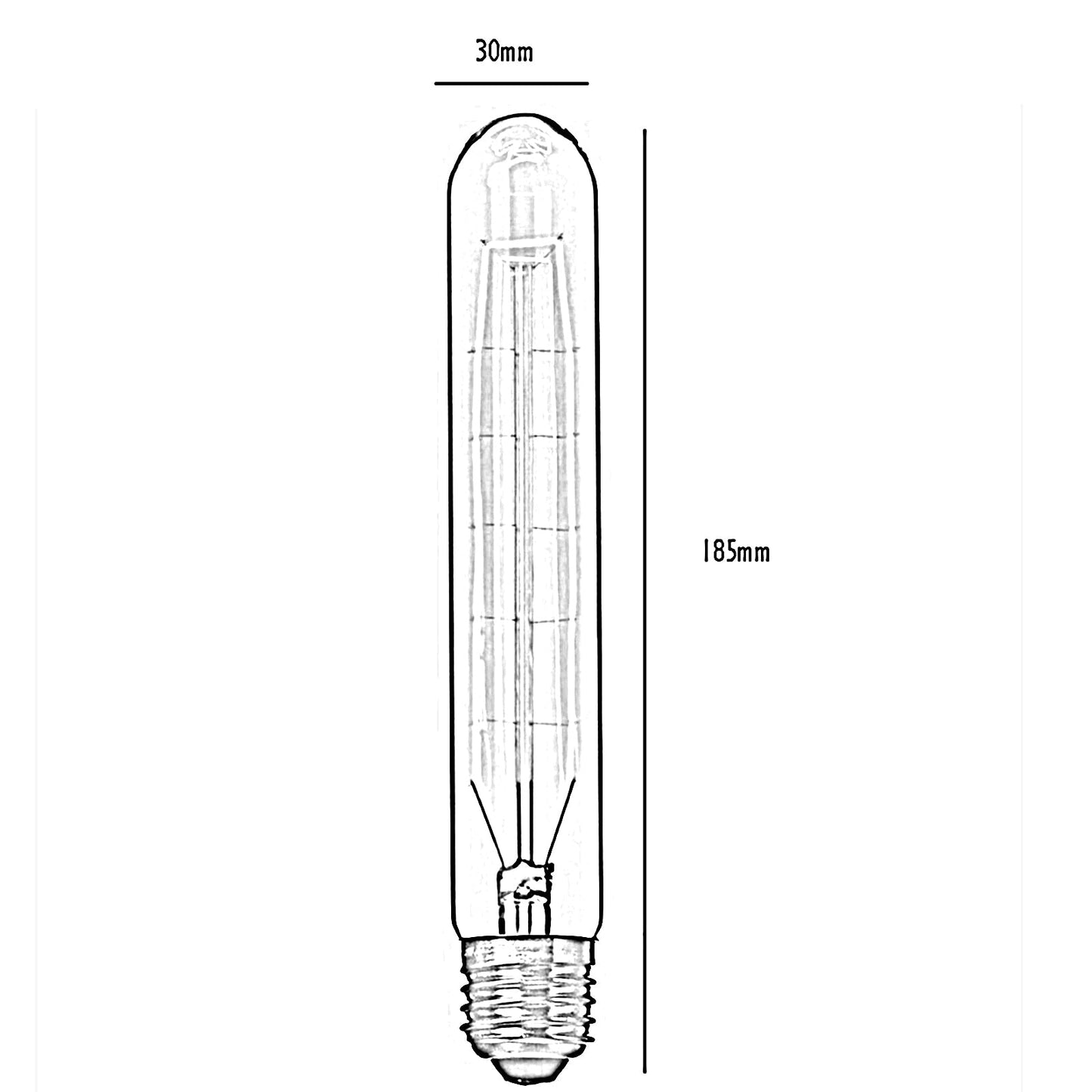 4W T185 E27 LED Non Dimmable Vintage Filament Light Bulb~2641