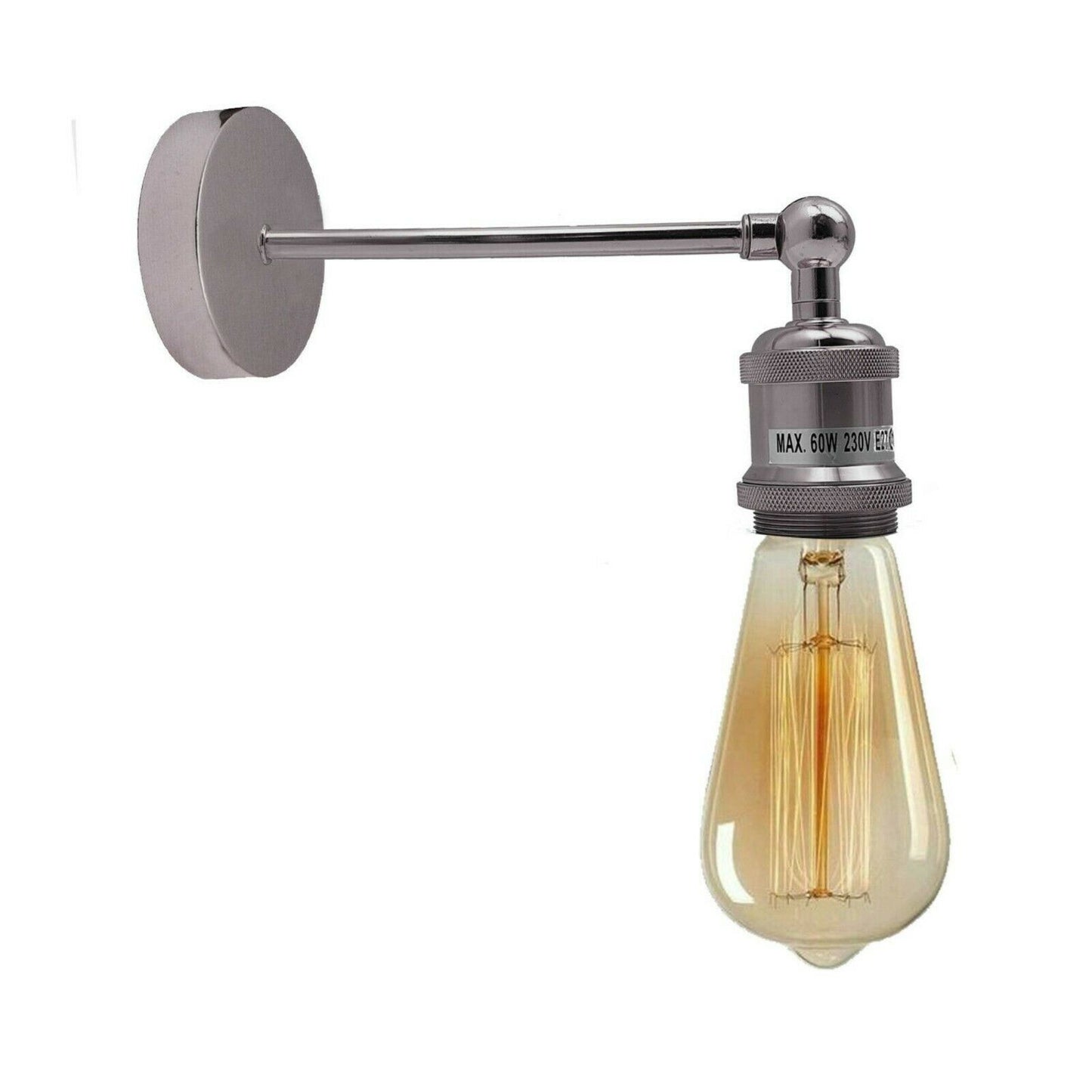 Industrial Vintage Adjustable Wall Sconce, E27 Bulb Holder-living room