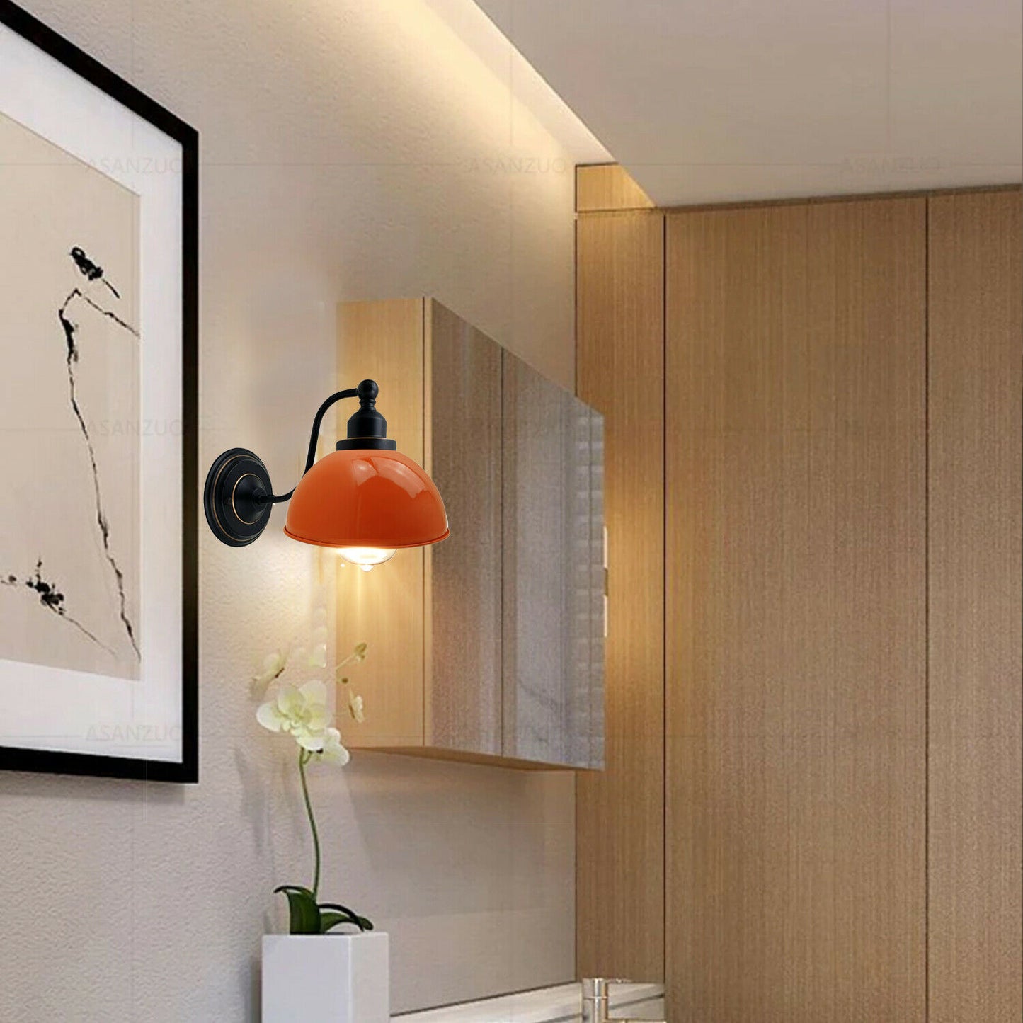 modern black swan neck wall light-Application image