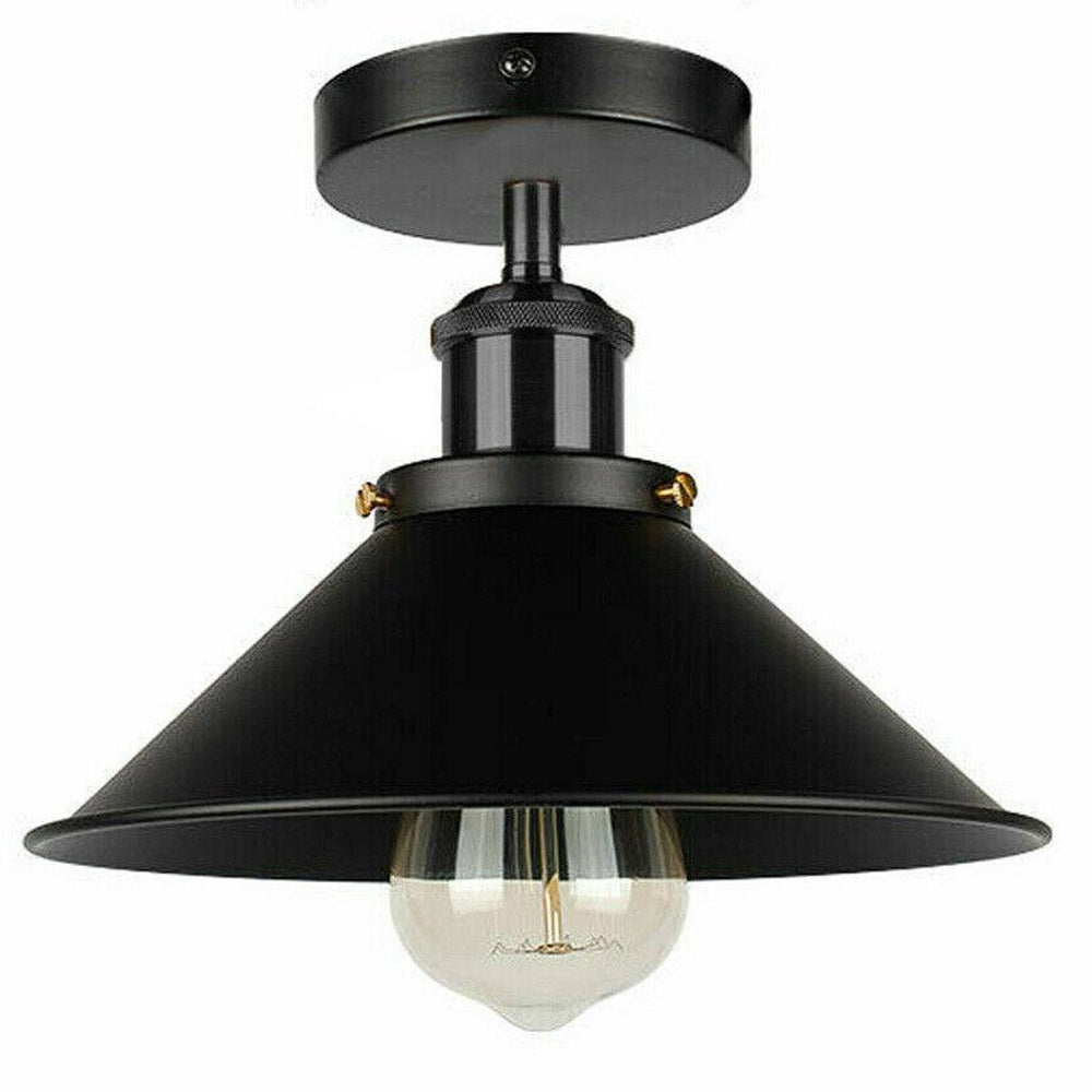 Modern Industrial Ceiling Light Fittings Metal Flush Mount cone shaped ~1752 - Vintagelite