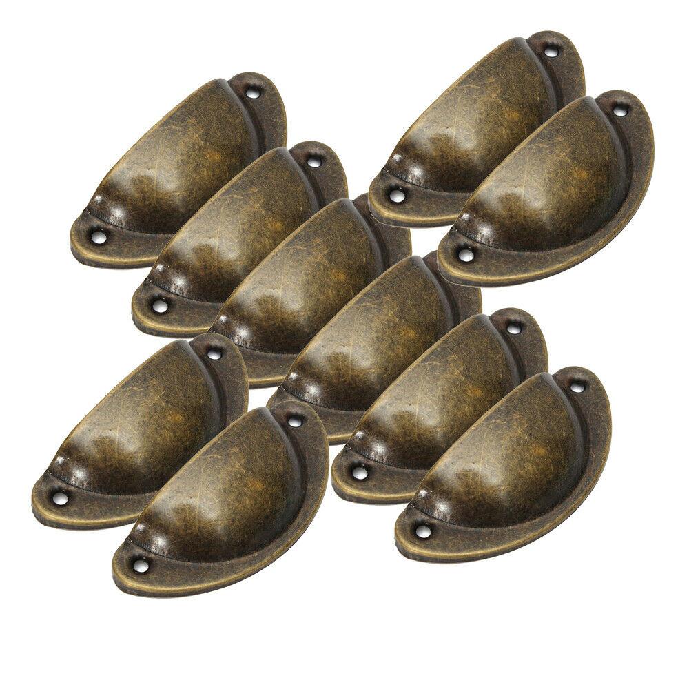 Cupboard Door Cabinet Cup Drawer Furniture Antique Pull Shell Handle - Vintagelite