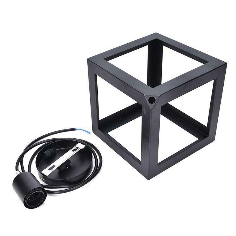 Retro 3 Way Geometric Square Cage Ceiling Pendant Hanging Lights