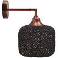 Rattan Lamp Shade Handmade Rattan Scones Lights Wall Mounted Light Fixture