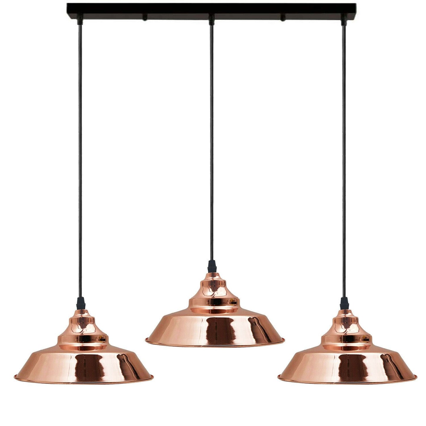 Rose Gold Modern 3 Way Outlet Ceiling Rose Pendant Lights