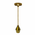Vintage Holder Ceiling Rose Pendant Light Yellow Brass Fabric Flex E27 Lamp Fitting - Vintagelite