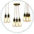 Ceiling Rose Industrial Pendant Light Fabric Flex 3Core Hanging Lamp Holder Kit~1682