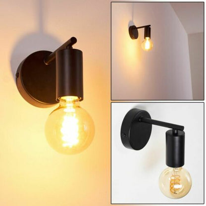 Modern Black Wall Light with E27 Socket Wall Sconce-Application image