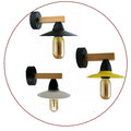 Contemporary Wooden PVC Wall Sconce - E27 Stylish Indoor Lighting