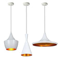 Modern White Inner Gold Loft Style Metal Lampshade Pendant Light