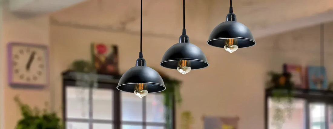 black hanging lights