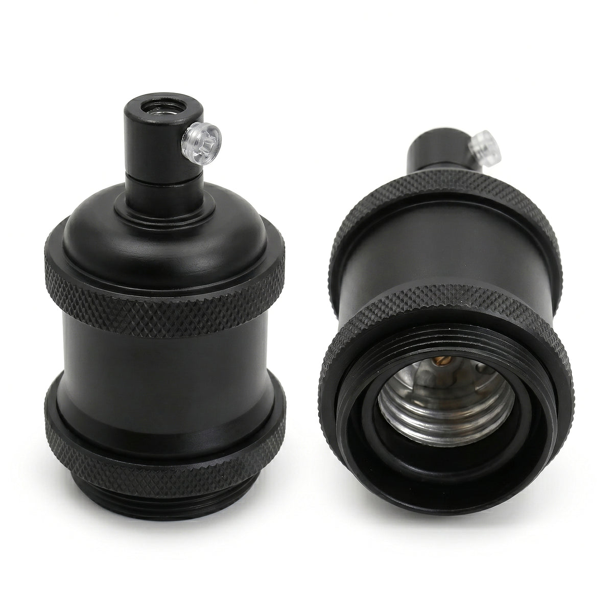 E27 Retro Metal Lamp Holder, Vintage Edison Screw Bulb Socket for Pendant Lights ~3270