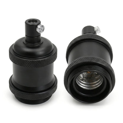 E27 Retro Metal Lamp Holder, Vintage Edison Screw Bulb Socket for Pendant Lights ~3270