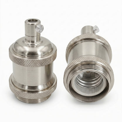 E27 Retro Metal Lamp Holder, Vintage Edison Screw Bulb Socket for Pendant Lights ~3270