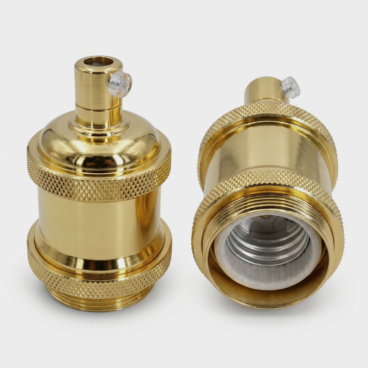 E27 Retro Metal Lamp Holder, Vintage Edison Screw Bulb Socket for Pendant Lights ~3270
