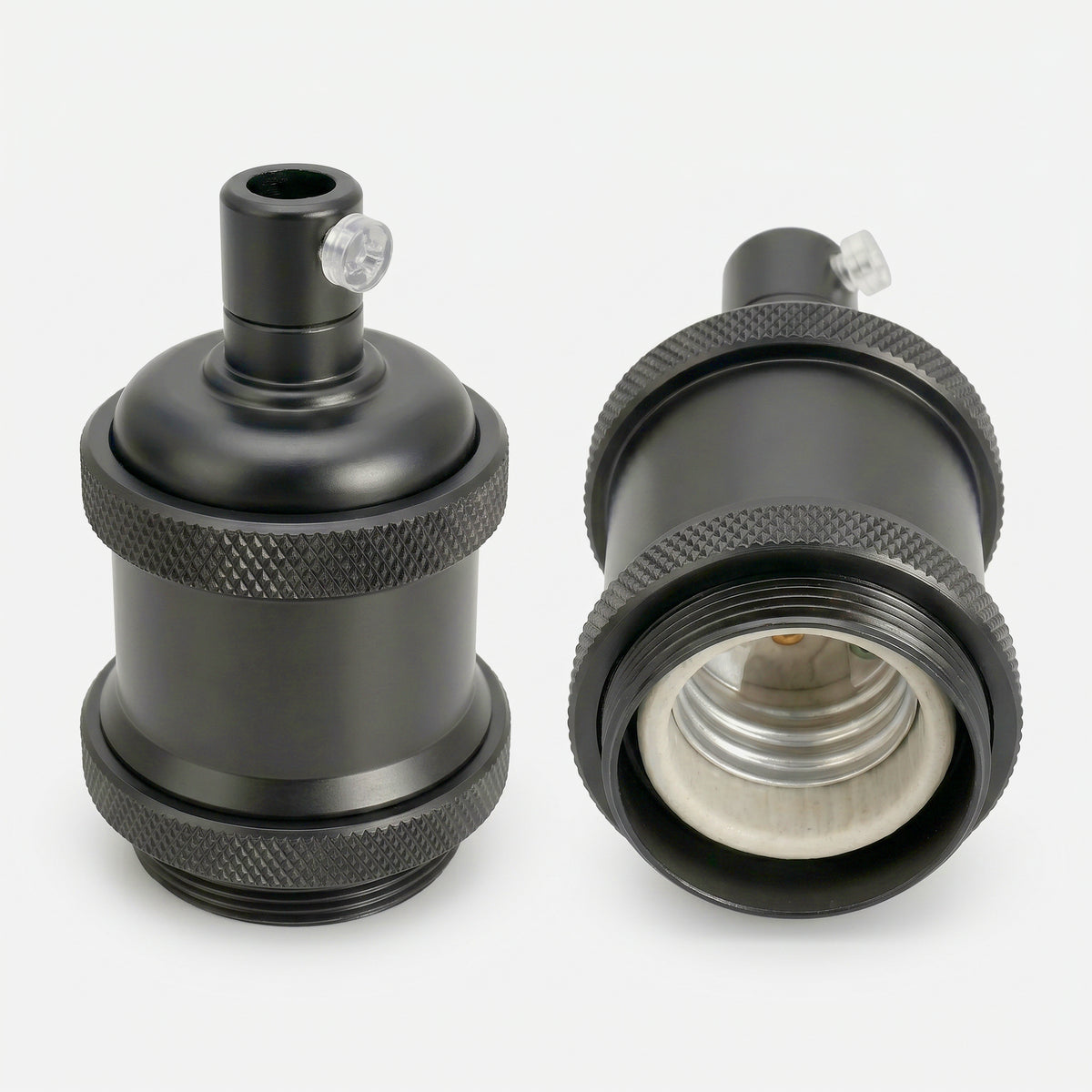 E27 Retro Metal Lamp Holder, Vintage Edison Screw Bulb Socket for Pendant Lights ~3270