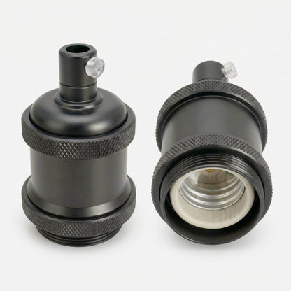 E27 Retro Metal Lamp Holder, Vintage Edison Screw Bulb Socket for Pendant Lights ~3270