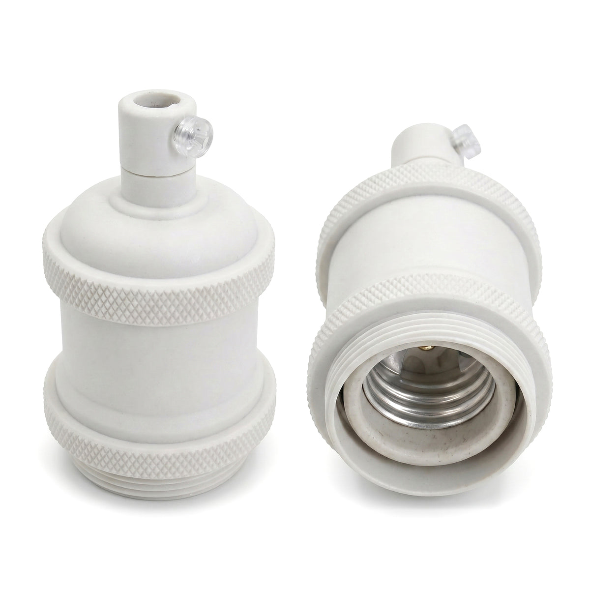 E27 Retro Metal Lamp Holder, Vintage Edison Screw Bulb Socket for Pendant Lights ~3270
