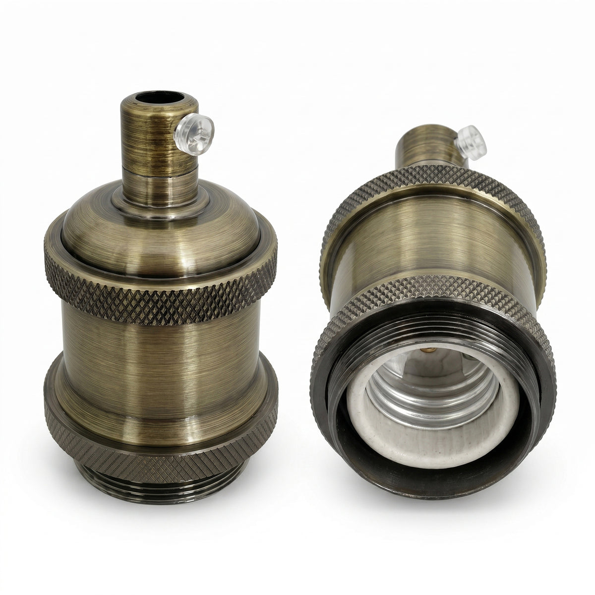 E27 Retro Metal Lamp Holder, Vintage Edison Screw Bulb Socket for Pendant Lights ~3270