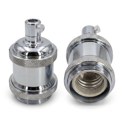 E27 Retro Metal Lamp Holder, Vintage Edison Screw Bulb Socket for Pendant Lights ~3270