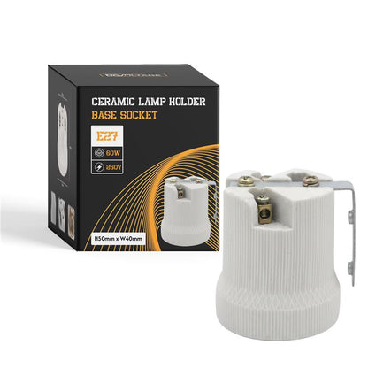 E27 Ceramic Lamp Holder Porcelain Edison Screw Bulb Socket ~ 3240