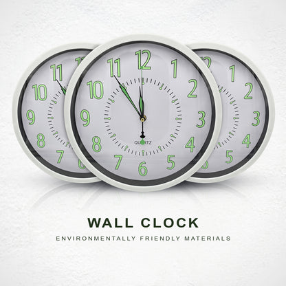 Dark Glow Wall Clock Silent Round Wall Clocks