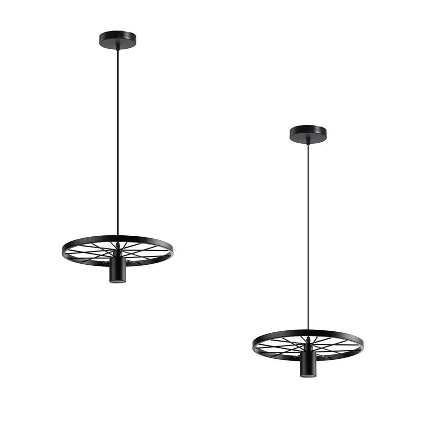 Modern Industrial Retro Pendant Lamp Ceiling Light Wheel Light
