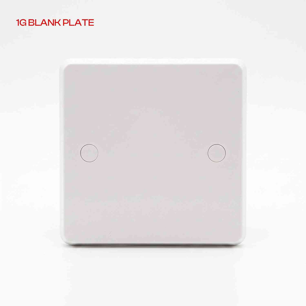 White Blanking Plate 1 Gang and 2 Gang Curved Edge~4036
