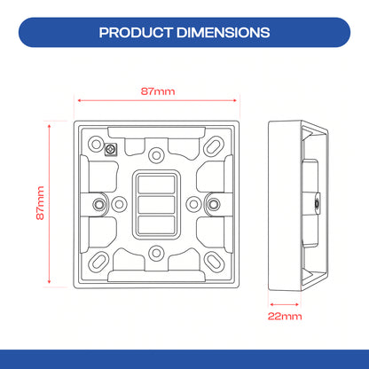White Pattress Box 1 or 2 Gang Surface Mount Back Box~4070