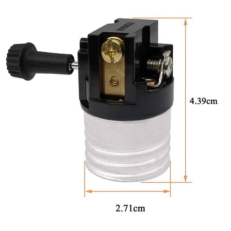 New 3 Way Lamp Fixture Socket Replacement for lamp Removable Turn Knob Bulb Holder~3292