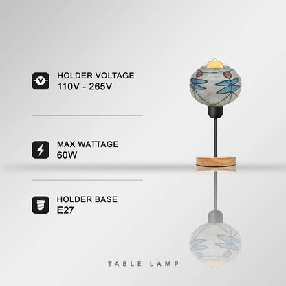 Glass Globe Mosaic Lighting Table Lamp Ellipse Shape Colorful Table Lamp - Detail Image