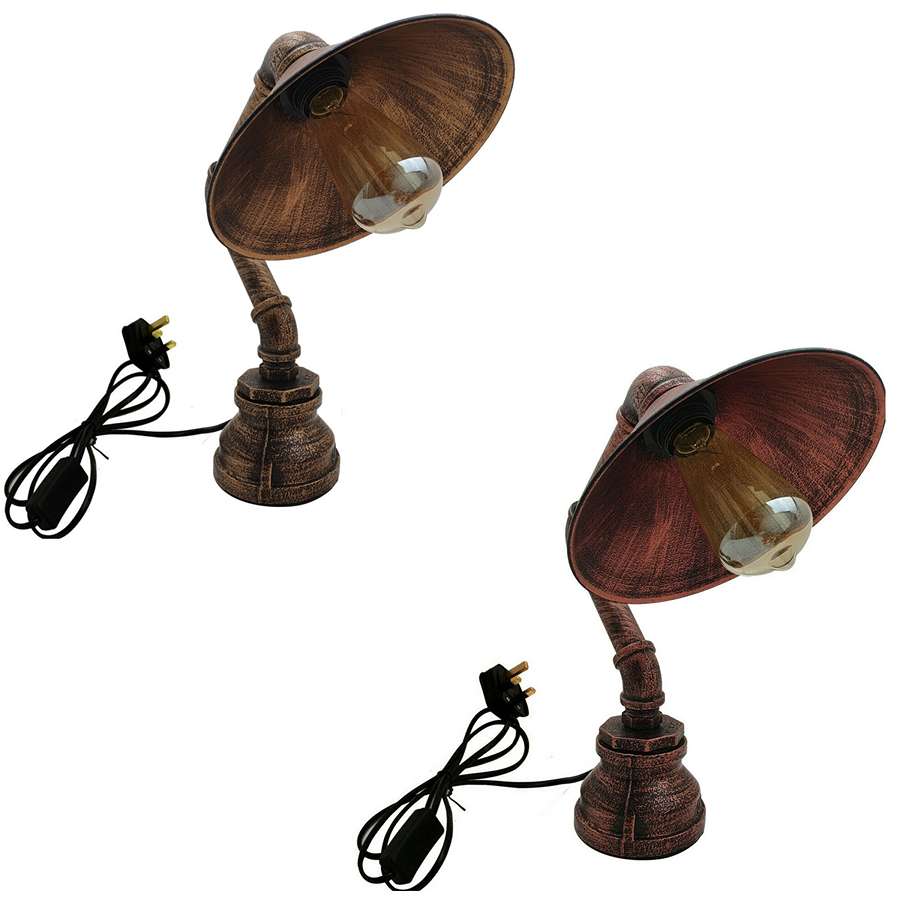 Desk Pipe Table Lamp Steampunk Light